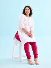 Load image into Gallery viewer, Go Colors Fuchsia Cotton Stretch Churidar
