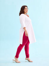 Load image into Gallery viewer, Go Colors Fuchsia Cotton Stretch Churidar
