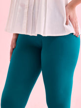 Load image into Gallery viewer, Go Colors Jade Green Cotton Stretch Churidar
