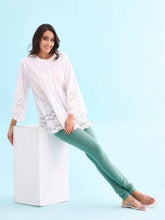 Load image into Gallery viewer, Go Colors Leaf Green Cotton Stretch Churidar
