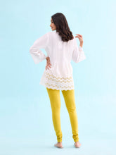 Load image into Gallery viewer, Go Colors Lemon Cotton Stretch Churidar
