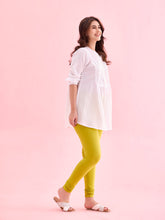 Load image into Gallery viewer, Go Colors Lime Cotton Stretch Churidar
