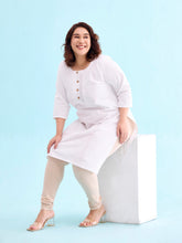 Load image into Gallery viewer, Go Colors Light Beige Cotton Stretch Churidar
