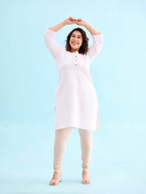Load image into Gallery viewer, Go Colors Light Beige Cotton Stretch Churidar
