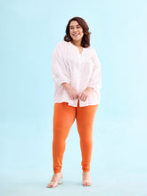 Load image into Gallery viewer, Go Colors Light Orange Cotton Stretch Churidar
