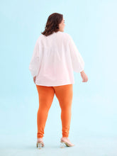 Load image into Gallery viewer, Go Colors Light Orange Cotton Stretch Churidar
