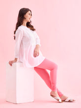 Load image into Gallery viewer, Go Colors Light Pink Cotton Stretch Churidar
