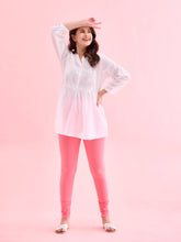 Load image into Gallery viewer, Go Colors Light Pink Cotton Stretch Churidar
