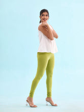 Load image into Gallery viewer, Go Colors Light Pista Cotton Stretch Churidar
