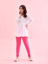 Load image into Gallery viewer, Go Colors Light Rose Cotton Stretch Churidar
