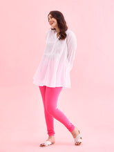 Load image into Gallery viewer, Go Colors Light Rose Cotton Stretch Churidar
