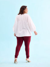 Load image into Gallery viewer, Go Colors Maroon Cotton Stretch Churidar
