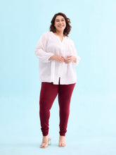 Load image into Gallery viewer, Go Colors Maroon Cotton Stretch Churidar
