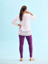 Load image into Gallery viewer, Go Colors Medium Purple Cotton Stretch Churidar
