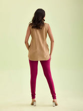 Load image into Gallery viewer, Go Colors Medium Violet Cotton Stretch Churidar
