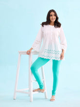 Load image into Gallery viewer, Go Colors Mint Cotton Stretch Churidar

