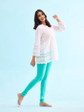 Load image into Gallery viewer, Go Colors Mint Cotton Stretch Churidar
