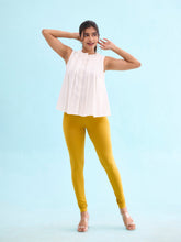 Load image into Gallery viewer, Go Colors Mustard Cotton Stretch Churidar
