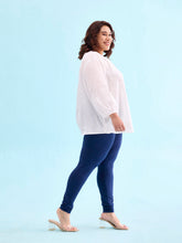 Load image into Gallery viewer, Go Colors Navy Cotton Stretch Churidar
