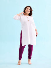 Load image into Gallery viewer, Go Colors Plum Cotton Stretch Churidar
