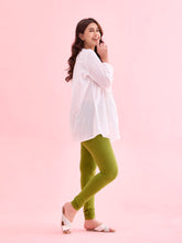 Load image into Gallery viewer, Go Colors Pista Green Cotton Stretch Churidar

