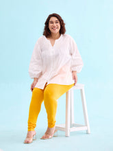 Load image into Gallery viewer, Go Colors Saffron Cotton Stretch Churidar
