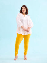 Load image into Gallery viewer, Go Colors Saffron Cotton Stretch Churidar
