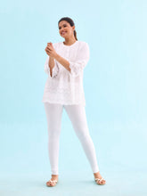 Load image into Gallery viewer, Go Colors White Cotton Stretch Churidar
