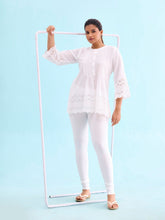 Load image into Gallery viewer, Go Colors White Cotton Stretch Churidar
