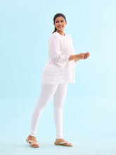 Load image into Gallery viewer, Go Colors White Cotton Stretch Churidar
