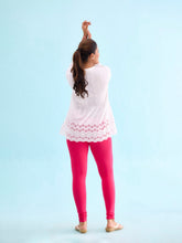 Load image into Gallery viewer, Go Colors Young Fuchsia Cotton Stretch Churidar
