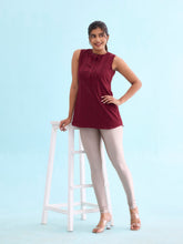 Load image into Gallery viewer, Go Colors Copper Nylon Stretch Shimmer Churidar
