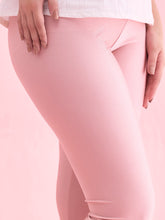 Load image into Gallery viewer, Go Colors Dusty Rose Nylon Stretch Shimmer Churidar
