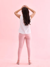 Load image into Gallery viewer, Go Colors Dusty Rose Nylon Stretch Shimmer Churidar
