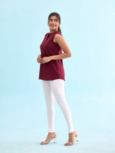 Load image into Gallery viewer, Go Colors White Nylon Stretch Shimmer Leggings
