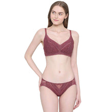 Load image into Gallery viewer, Wacoal Lucy Padded Non-Wired 3/4th Cup Bridal Wear Medium coverage Fashion Bra - Burgandy LCB258
