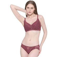 Load image into Gallery viewer, Wacoal Lucy Padded Non-Wired 3/4th Cup Bridal Wear Medium coverage Fashion Bra - Burgandy LCB258
