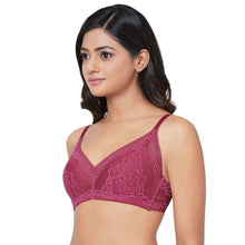 Load image into Gallery viewer, Wacoal Lucy Padded Non-Wired 3/4th Cup Bridal Wear Medium coverage Fashion Bra - Wine LCB258
