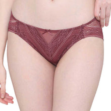 Load image into Gallery viewer, Wacoal Lucy Low Waist Medium Coverage Bridal Wear Lace Bikini Panty - Burgandy LCP258
