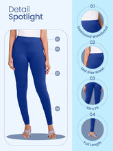 Load image into Gallery viewer, Go Colors Ink Blue Cotton Stretch Churidar
