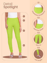 Load image into Gallery viewer, Go Colors Green Mist Cotton Stretch Churidar
