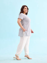 Load image into Gallery viewer, Go Colors Ecru Viscose Stretch Harems

