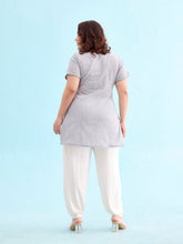 Load image into Gallery viewer, Go Colors Ecru Viscose Stretch Harems
