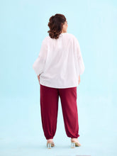 Load image into Gallery viewer, Go Colors Maroon Viscose Stretch Harems
