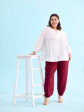 Load image into Gallery viewer, Go Colors Maroon Viscose Stretch Harems
