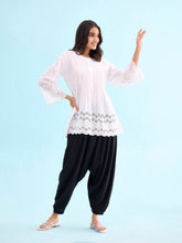 Load image into Gallery viewer, Go Colors Black Woven Viscose Harem Pant
