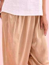 Load image into Gallery viewer, Go Colors Gold Woven Viscose Harem Dhoti Pant
