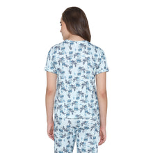 Load image into Gallery viewer, Wacoal Women’s Snooze Club Short sleeve Full Length Comfort Fit Pure Cotton Pajama Set-Blue LI09A01

