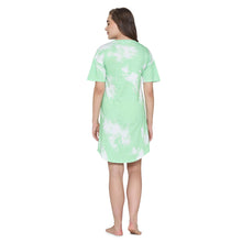 Load image into Gallery viewer, Wacoal Women’s Snooze Club Short sleeve Calf Length Comfort Fit Pure Cotton Night Dress-Sea Green LI09A02
