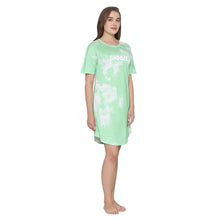 Load image into Gallery viewer, Wacoal Women’s Snooze Club Short sleeve Calf Length Comfort Fit Pure Cotton Night Dress-Sea Green LI09A02
